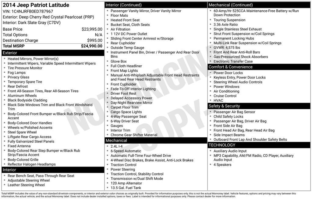2014 Jeep Patriot Latitude