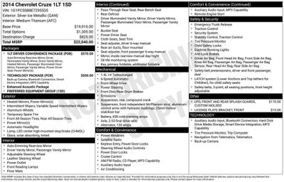 2014 Chevrolet Cruze 1LT