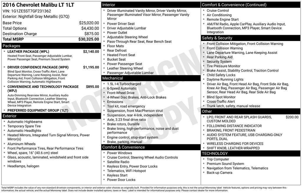 2016 Chevrolet Malibu LT