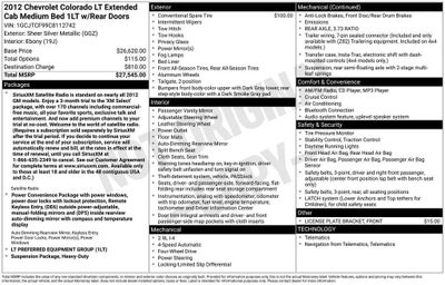 2012 Chevrolet Colorado LT w/1LT