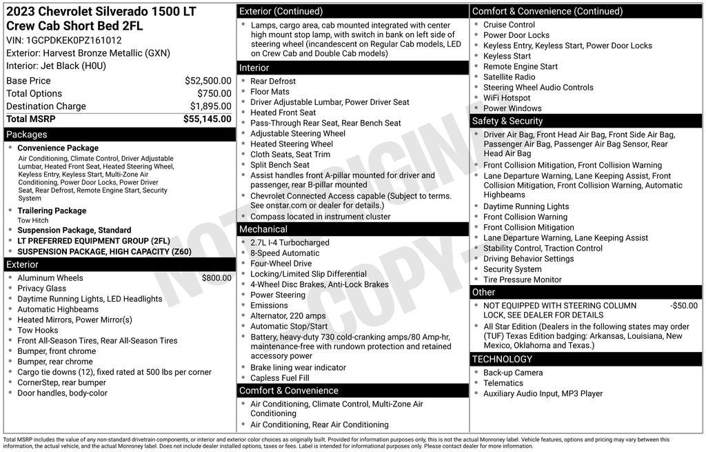 2023 Chevrolet Silverado 1500 LT (2FL)