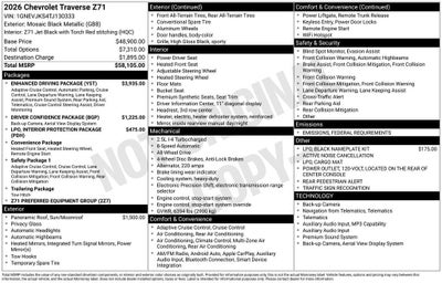 2026 Chevrolet Traverse Z71