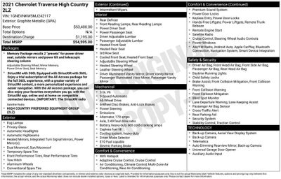 2021 Chevrolet Traverse High Country