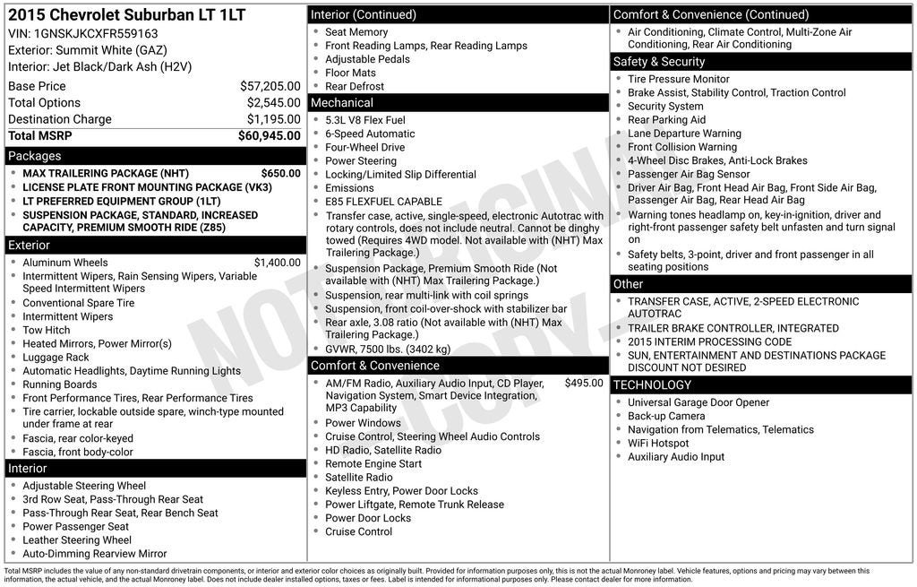 2015 Chevrolet Suburban LT