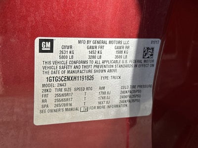2017 GMC Canyon 2WD SLE