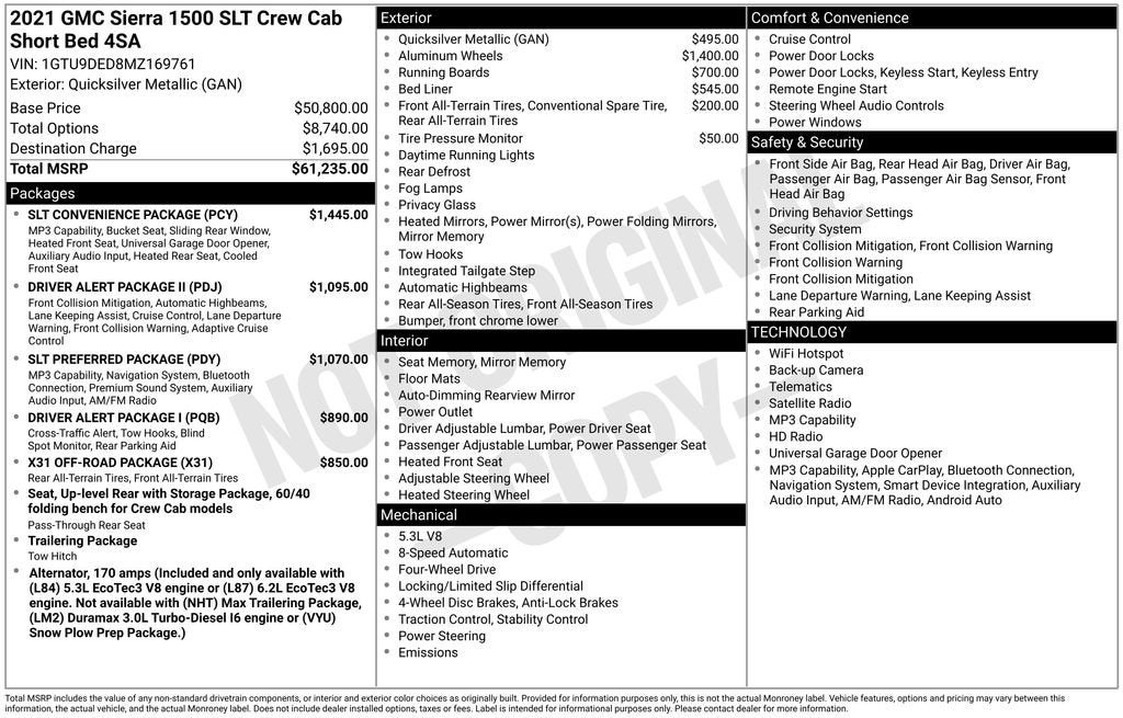 2021 GMC Sierra 1500 SLT