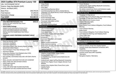 2025 Cadillac XT4 Premium Luxury