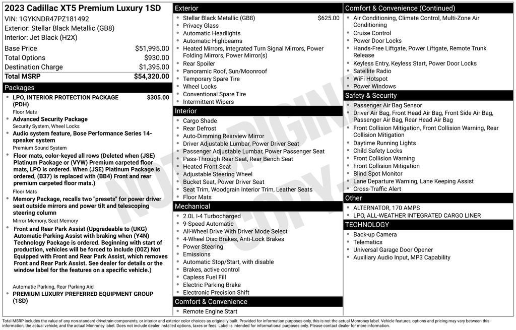2023 Cadillac XT5 Premium Luxury
