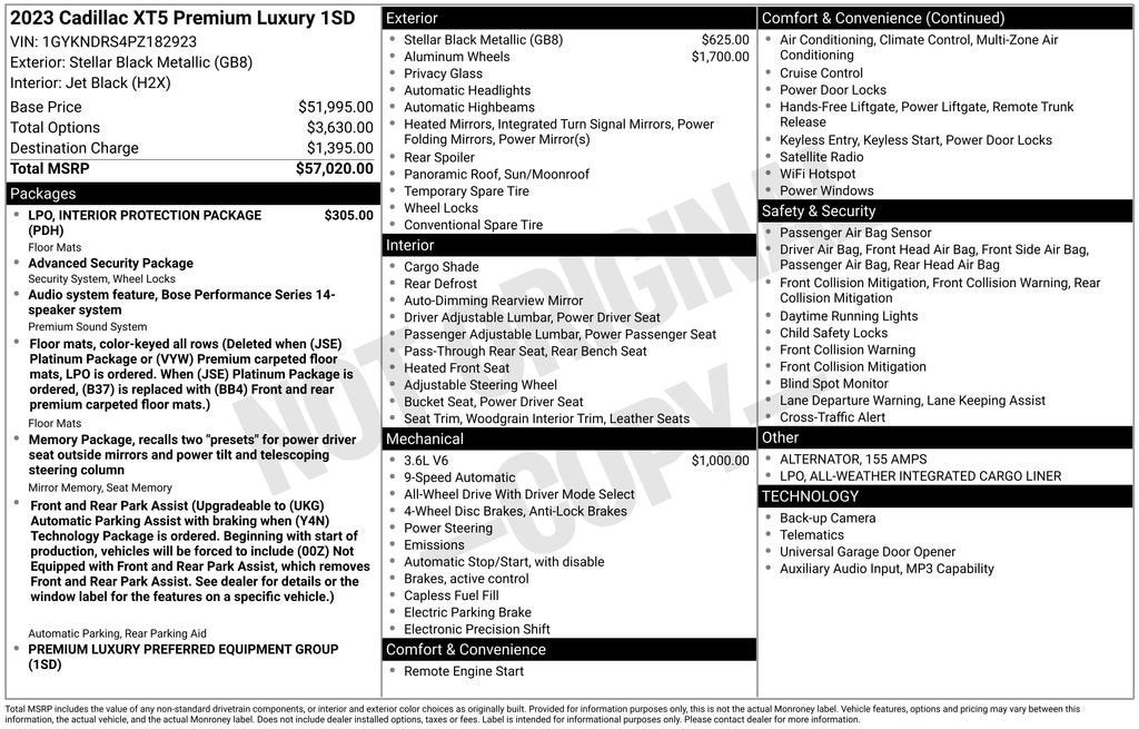 2023 Cadillac XT5 Premium Luxury