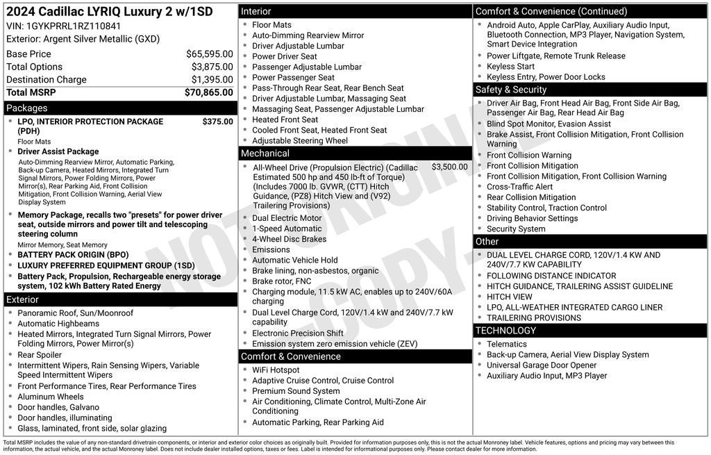 2024 Cadillac LYRIQ Luxury 2