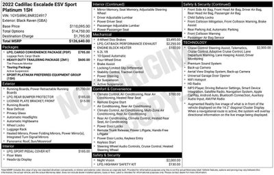 2022 Cadillac Escalade ESV Sport Platinum
