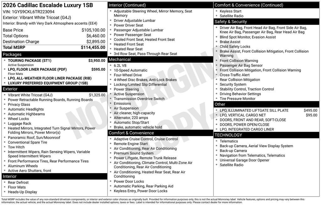 2026 Cadillac Escalade Luxury