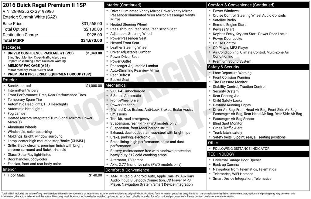 2016 Buick Regal Premium II