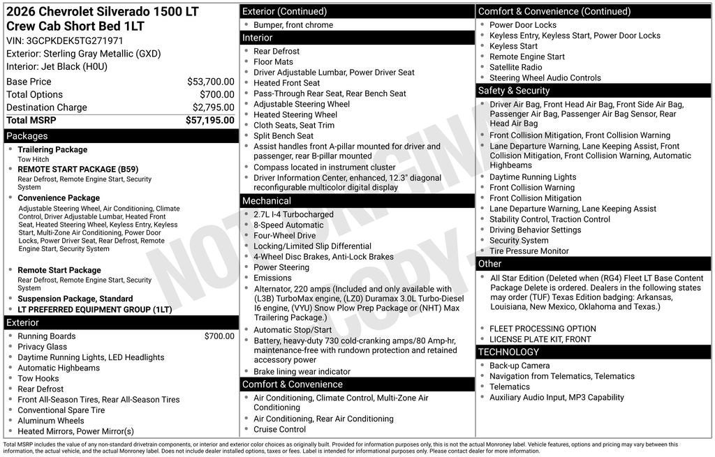 2026 Chevrolet Silverado 1500 LT
