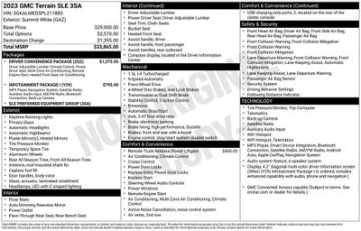 2023 GMC Terrain SLE