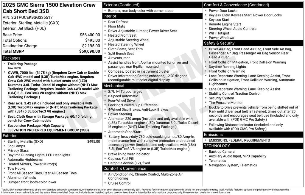 2025 GMC Sierra 1500 Elevation
