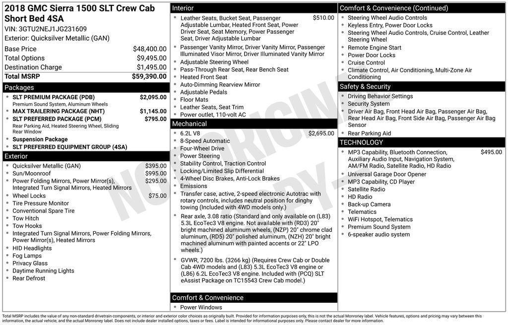 2018 GMC Sierra 1500 SLT