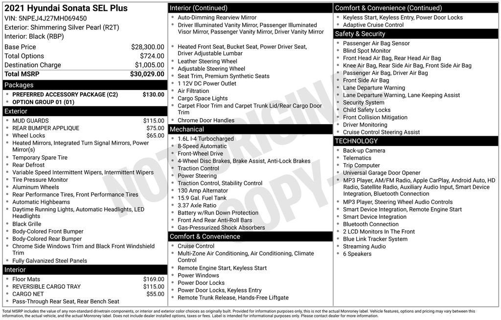 2021 Hyundai Sonata SEL Plus