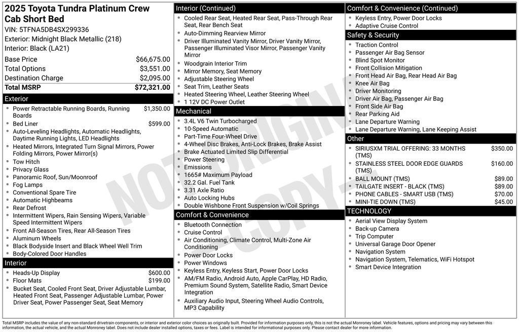 2025 Toyota Tundra Platinum