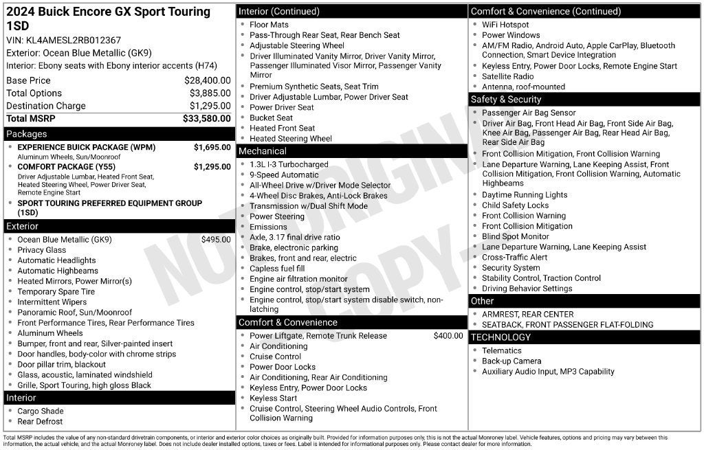 2024 Buick Encore GX Sport Touring