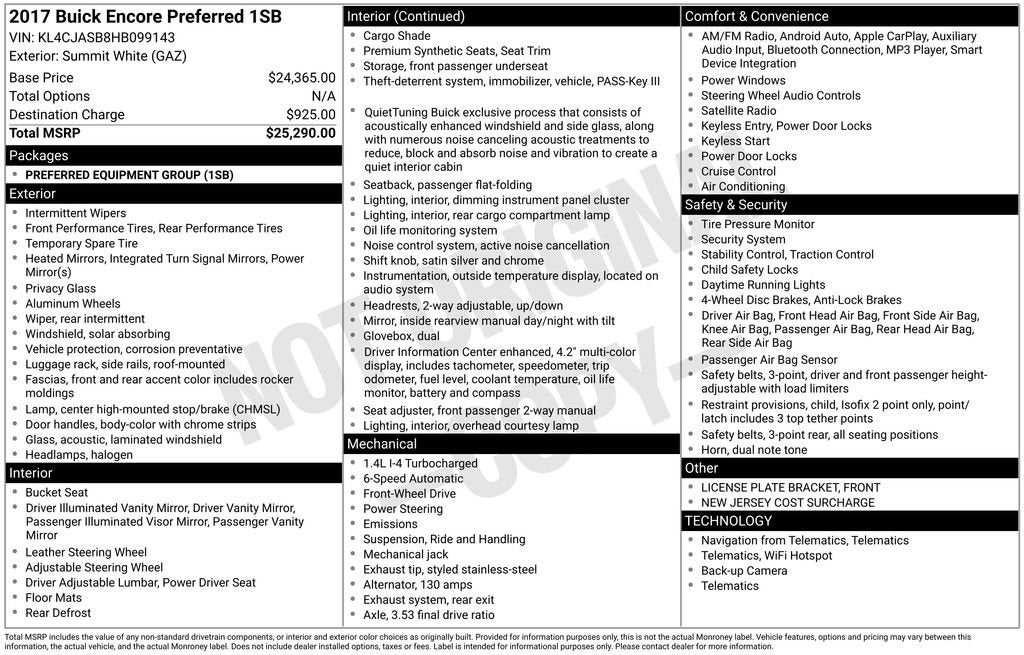 2017 Buick Encore Preferred