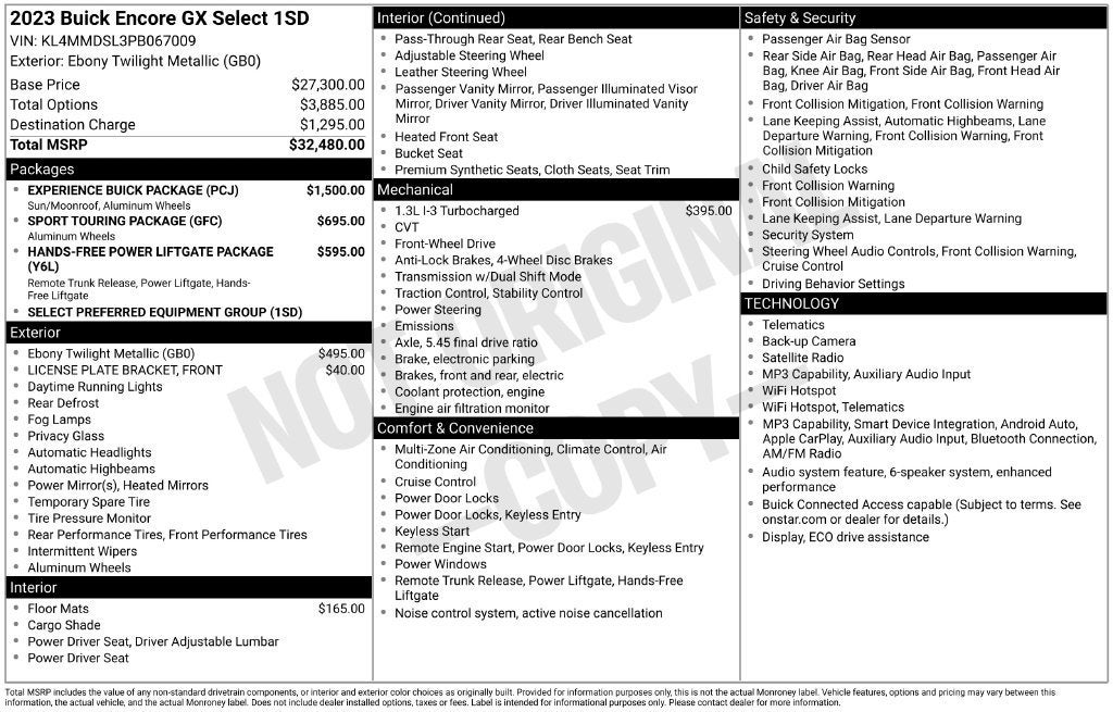 2023 Buick Encore GX Select