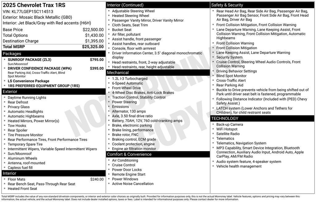 2025 Chevrolet Trax 1RS