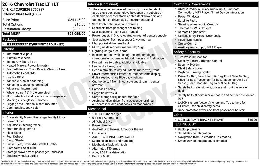 2016 Chevrolet Trax LT