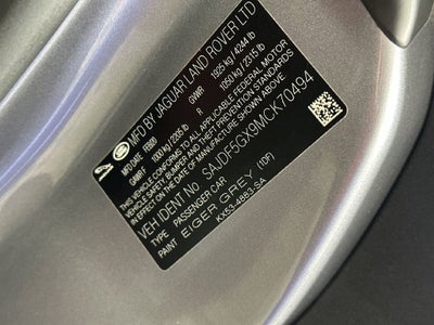 2021 Jaguar F-TYPE First Edition