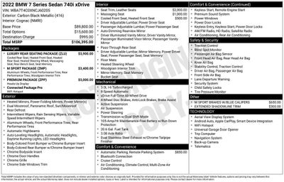 2022 BMW 740 i xDrive
